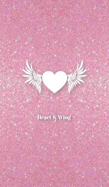 [LINE着せ替え] Pink Lame Heart ＆ Wingの画像1