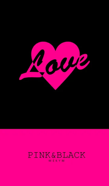 [LINE着せ替え] LOVE -PINK＆BLACK-の画像1