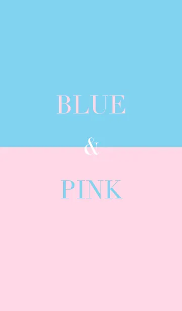 [LINE着せ替え] ブルー ＆ ピンクの画像1
