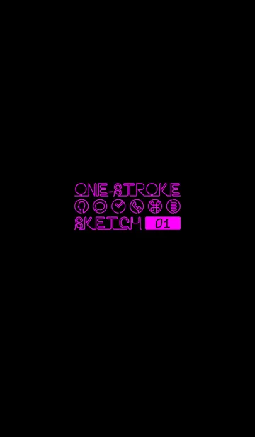 [LINE着せ替え] ONE-STROKE SKETCH 01の画像1
