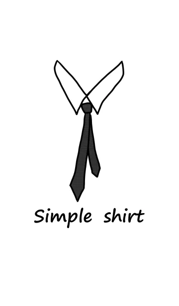 [LINE着せ替え] シンプルなシャツとネクタイの画像1