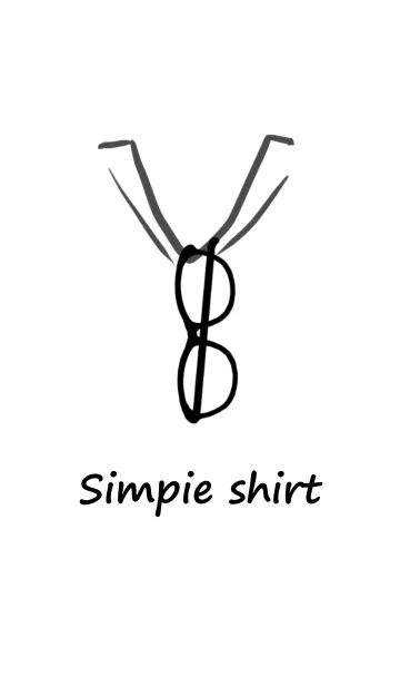 [LINE着せ替え] シンプルなシャツとめがねの画像1