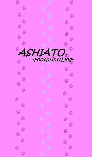 [LINE着せ替え] ASHIATO-Footprint Dog- Pinkの画像1