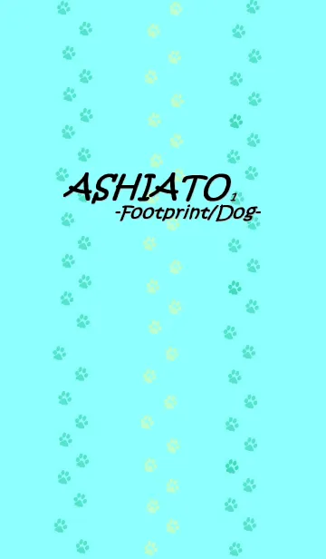 [LINE着せ替え] ASHIATO-Footprint Dog- Sky Blueの画像1