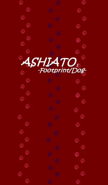 [LINE着せ替え] ASHIATO-Footprint Dog- Redの画像1