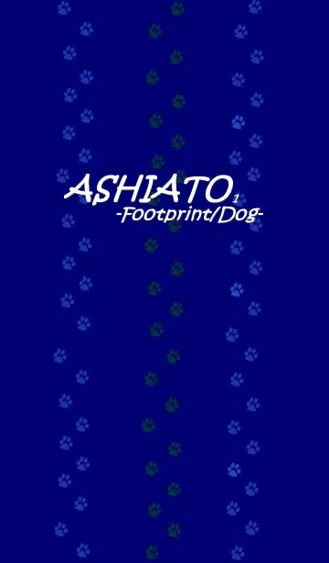 [LINE着せ替え] ASHIATO-Footprint Dog- Deep Blueの画像1