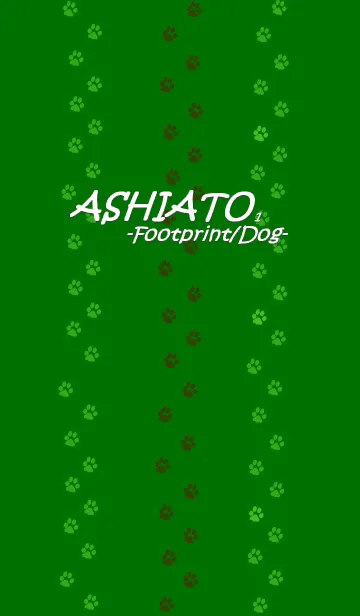 [LINE着せ替え] ASHIATO-Footprint Dog- Greenの画像1