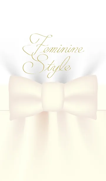 [LINE着せ替え] フェミニンスタイル（White × ivory）の画像1