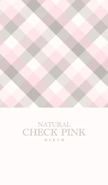 [LINE着せ替え] NATURAL CHECK PINKの画像1