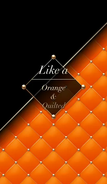 [LINE着せ替え] Like a - Orange ＆ Quilted #Sunsetの画像1