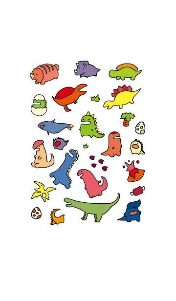 [LINE着せ替え] Tropical Little Dinosaurの画像1