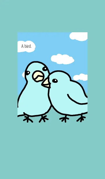 [LINE着せ替え] とりさんが。ブルーの画像1