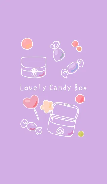 [LINE着せ替え] Lovely Candy Box (紫色)の画像1