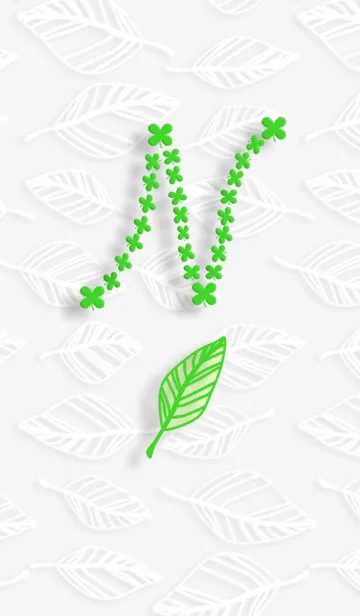 [LINE着せ替え] Nさんの葉 / イニシャルの画像1