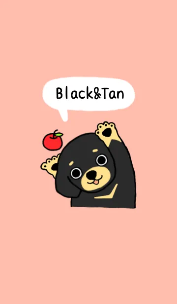 [LINE着せ替え] ブラックタンの子犬の画像1