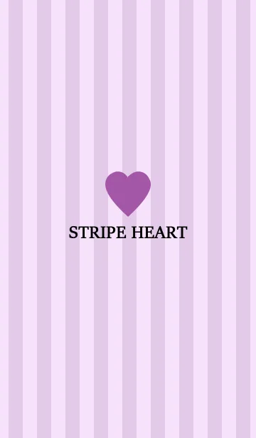 [LINE着せ替え] STRIPE HEART -Purple-の画像1