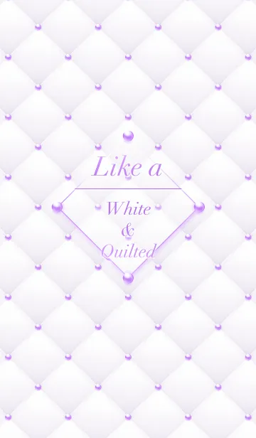 [LINE着せ替え] Like a - White ＆ Quilted #Grapeの画像1