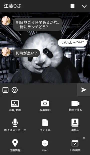 [LINE着せ替え] ボクサーパンダの画像4