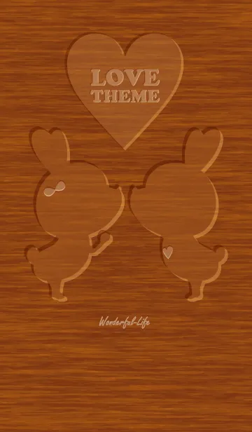 [LINE着せ替え] Wood carving love theme..の画像1