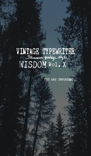 [LINE着せ替え] VINTAGE TYPEWRITER WISDOM Vol. Xの画像1