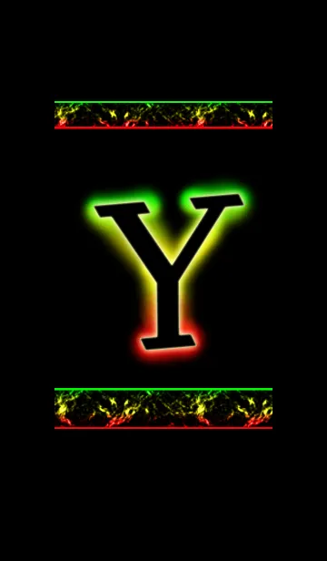 [LINE着せ替え] イニシャルY（ラスタカラー）の画像1