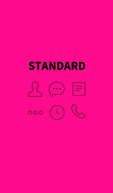 [LINE着せ替え] STANDARD - BLACK ＆ PINKの画像1