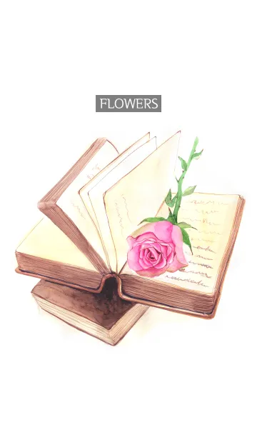 [LINE着せ替え] water color flowers_184の画像1