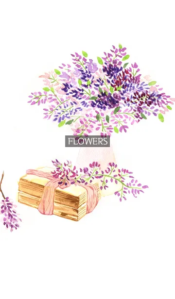 [LINE着せ替え] water color flowers_188の画像1