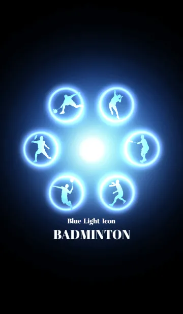 [LINE着せ替え] Blue Light Icon BADMINTONの画像1
