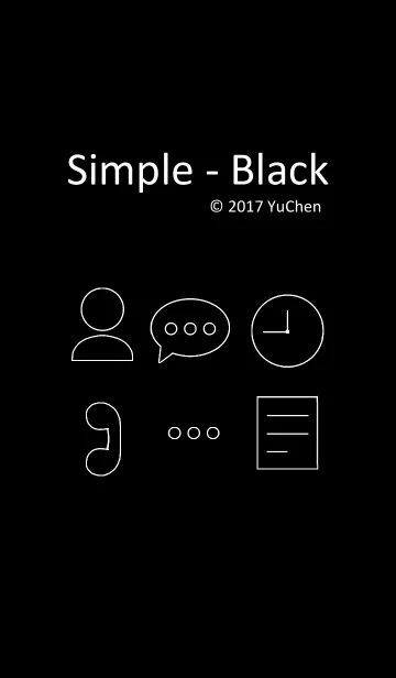 Simple - Blackの着せ替えメイン画像