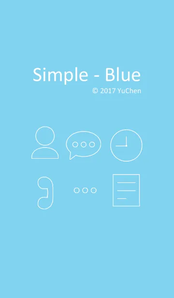 Simple - Blueの着せ替えメイン画像
