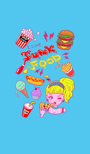 [LINE着せ替え] I like junk foodの画像1