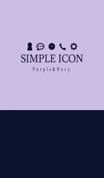SIMPLE ICON Purple＆Navyの着せ替えメイン画像