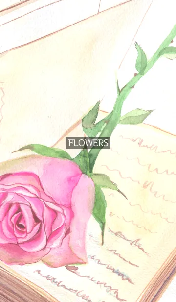 [LINE着せ替え] water color flowers_185の画像1