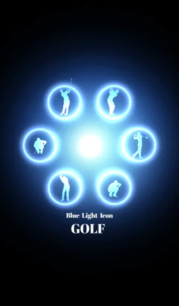 [LINE着せ替え] Blue Light Icon GOLFの画像1