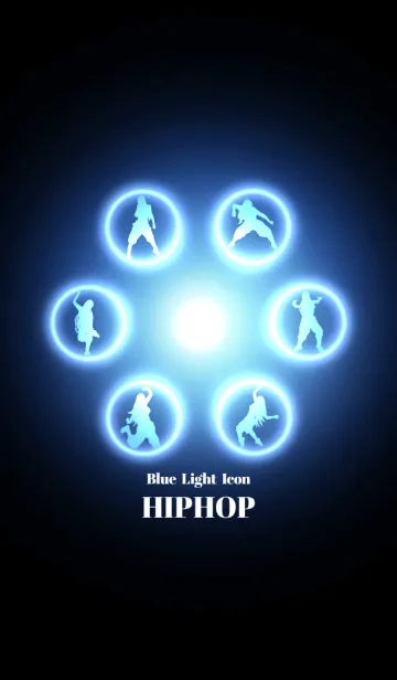 [LINE着せ替え] Blue Light Icon HIPHOPの画像1