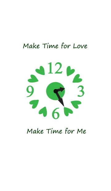 [LINE着せ替え] Make time for Love_Greenの画像1