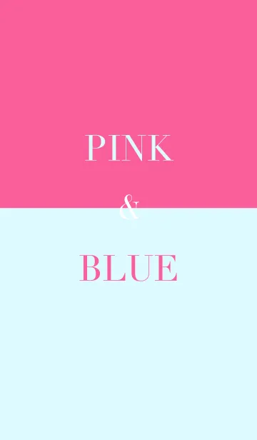 [LINE着せ替え] ピンク ＆ ブルー.の画像1