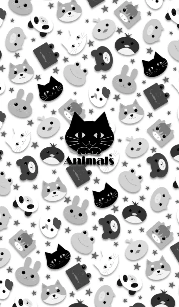 [LINE着せ替え] アニマルズ -Achromatic-の画像1