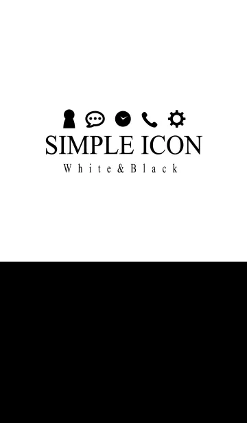 SIMPLE ICON White＆Blackの着せ替えメイン画像
