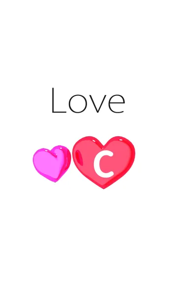 [LINE着せ替え] ハート イニシャル "C"の画像1