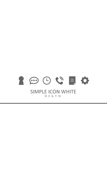 [LINE着せ替え] SIMPLE ICON WHITEの画像1