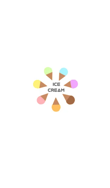 [LINE着せ替え] パステルカラーのアイスクリームの画像1