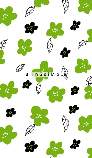 [LINE着せ替え] ahns simple_089_green flowersの画像1