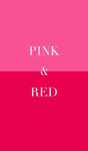 [LINE着せ替え] ピンク ＆ レッド [vivid]の画像1