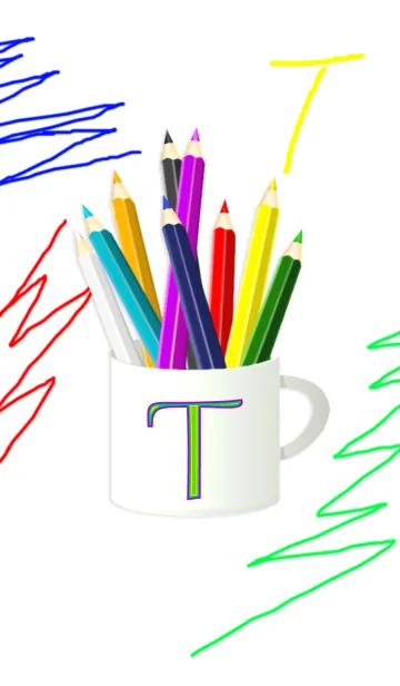 [LINE着せ替え] ペンイニシャル Tの画像1