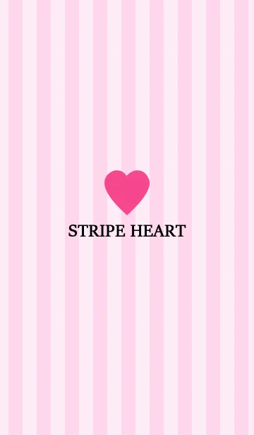 [LINE着せ替え] STRIPE HEART -Pink-の画像1