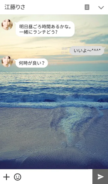 [LINE着せ替え] 夕暮れの海の画像3