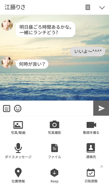 [LINE着せ替え] 夕暮れの海の画像4