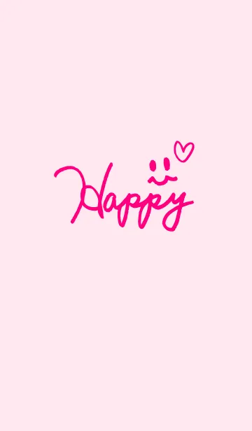 [LINE着せ替え] Happy にこちゃん-ピンク-の画像1